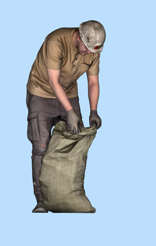 Resin 1/87 Mini Diorama Painted Woker Series Scene Props Toys Material Packer 47 - Image 1 of 1