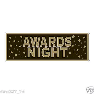 1 HOLLYWOOD Movie AWARDS NIGHT Party Decoration Prop SIGN BANNER 60" x 21" - Picture 1 of 1