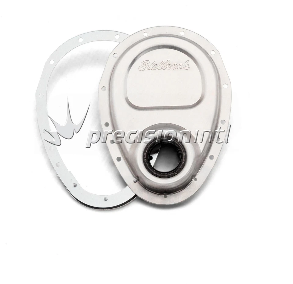EDELBROCK 4242 2-PIECE ALLOY TIMING COVER SB CHEV 283-400 V8 - Image 1 of 1