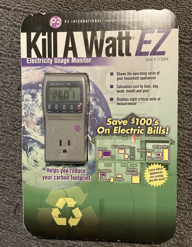 P3 International KIll A Watt EZ Electricity Usage Monitor 373064 - Image 1 of 1