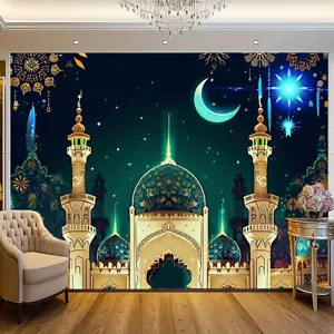 Eid Mubarak Backdrop Eid Mubarak Banner Eid Mubarak Background Ramadan Supplies - Picture 1 of 9