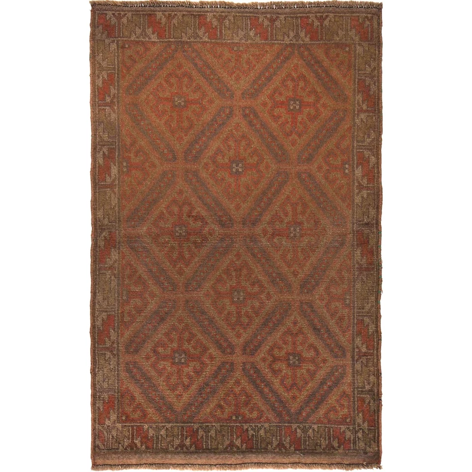 Traditional Hand Knotted Oriental Woolen Bedroom Area Carpet Rug 3'0x4'8, B16231 - Image 1 of 4