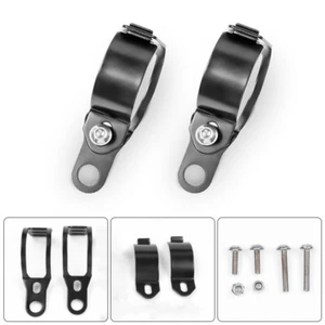 2X Motorcycle Mount Bracket 35-50mm Fork Clamp Holder Turn Signal Spot Fog Light - Picture 1 of 9