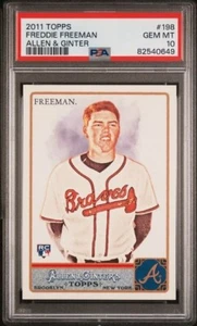2011 Topps Allen & Ginter #198 Freddie Freeman Rookie Card PSA 10 Gem Mint RC - Picture 1 of 2