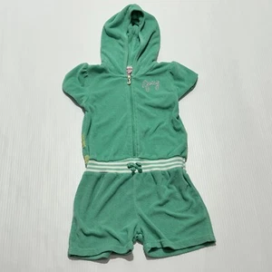Juicy Couture Romper with Hoodie Green Girl Size 5 - Picture 1 of 12