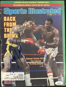 Larry Holmes Signed Sports Illustrated Mag 11/16/81 Boxing +Snipes Autograph JSA - Picture 1 of 8