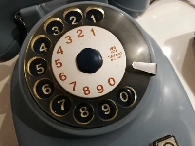 Telefono vintage Safnat. MILANO BACHELITE AZZURRO a DISCO PARI AL NUOVO  - Immagine 1 di 4