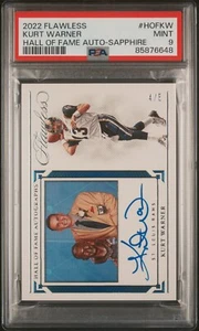 2022 Flawless Kurt Warner Hall of Fame Autographs Sapphire /5 Auto PSA 9 Pop 1 - Picture 1 of 4
