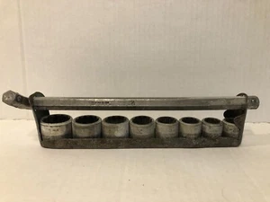 Vintage 8-Piece Hex Drive Socket Set with Hexagon Allen Wrench & Tray Pat 1922 - Picture 1 of 10