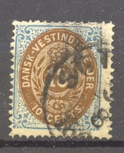 Indias Occidentales Danesas 1877 Scott # 10, los 10 centavos usados, en muy buen estado, - Imagen 1 de 1