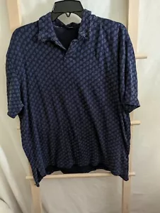 Polo Ralph Lauren Mens Polo Shirt Large Navy White Pony Floral Casual Rugby PRL - Picture 1 of 5