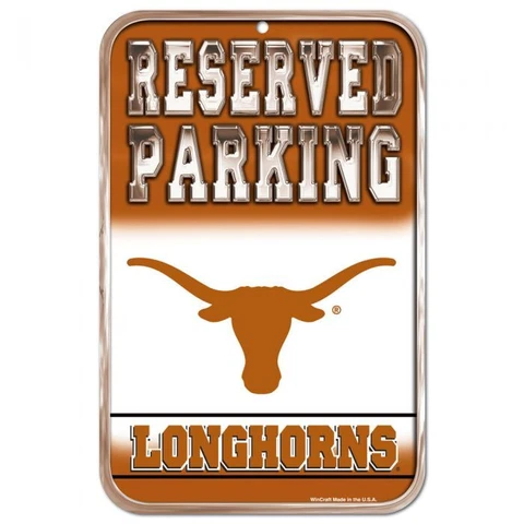 TEXAS LONGHORNS RESERVED PARKING PLASTIC SIGN 11"X17" DURABLE POSTER NCAA Cover