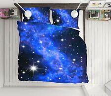 3D Blue Galaxy ZHUB2315 Bed Pillowcases Quilt Duvet Cover Queen King Zoe
