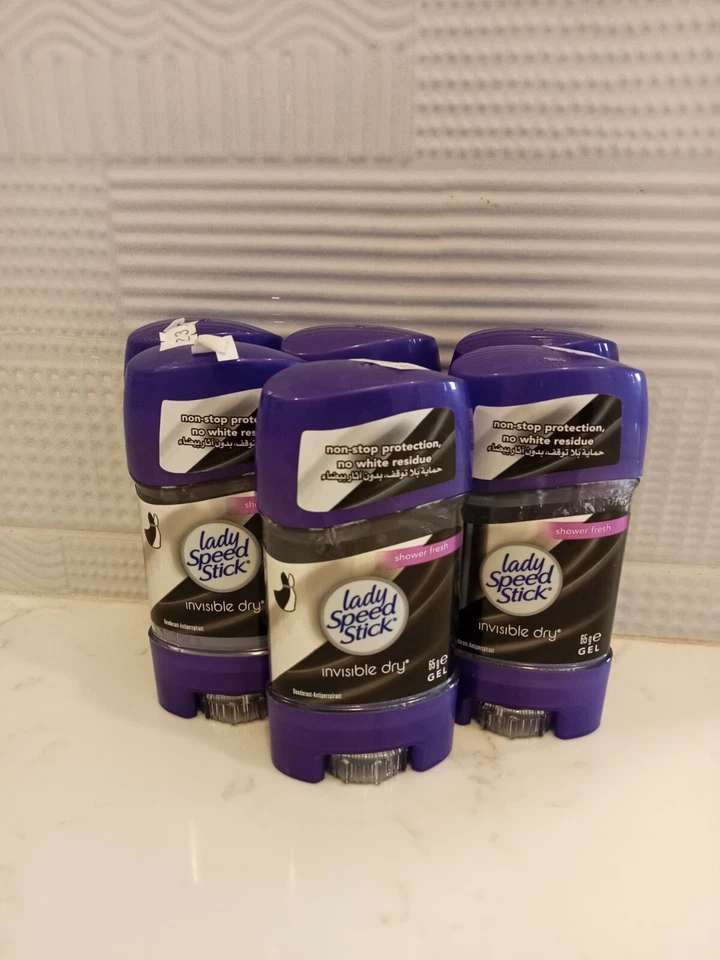 Lot 6 Lady Speed Stick Deodorant Gel Shower Fresh Women Girls Girl 65g  Dry Sale - Image 1 of 1