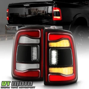 For 2019-2024 Ram 2500 3500 Black Bezel LED w/o Blind Spot Tail Lights Lamps Set - Picture 1 of 10