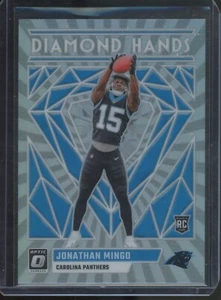 2023 Donruss Optic Jonathan Mingo Silver Diamond Hands RC #DH-JM Panthers - Picture 1 of 2