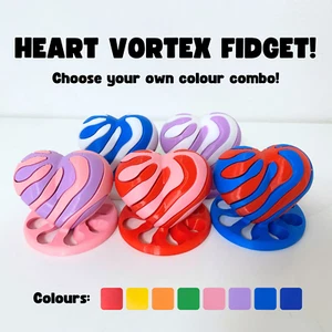 Impossible Heart Vortex Fidget Illusion- Satisfying, Fun, Fidget ,Valentine Gift - Picture 1 of 7