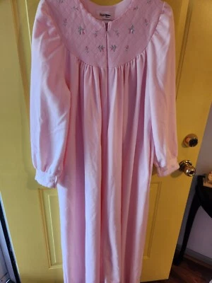  Shadowline Lite Rosa Poli Polar Cremallera Frontal Bata Abrigo Salón Vestido Mediano Foto 1 de 4