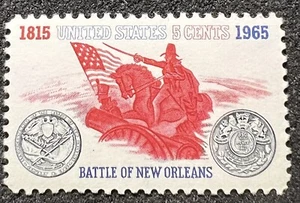 US SCOTT 1261 1965 BATTLE OF NEW ORLEANS 5 CENT STAMP MH OG - Picture 1 of 2