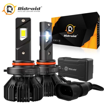 2X RIDROID 9005 HB3 LED lâmpada de farol FEIXE ALTO super brilhante 24000LM CANBUS FRE - Imagem 1 de 4