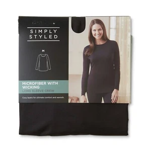 Ladies Long-Sleeve Shirt Size XL Black Wicking - Picture 1 of 1