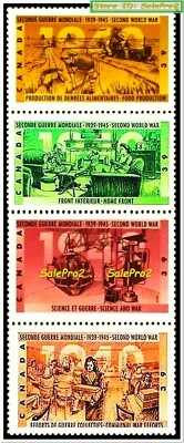 CANADA 1990 CANADIAN 1940 2nd WORLD WAR FACE $1.56 WWII RARE STAMP STRIPE SET - Image 1 of 2