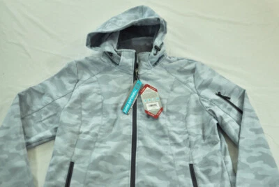 boy's Member's Mark gray camo puffer coat very warm size 5 hood & front zipper  - Image 1 of 4