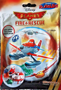 22" Disney Planes Bubble Balloon Film TV Airplane Fire & Rescue Piston Birthday