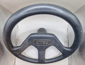 Genuine Peugeot 205 CTI leather 3 spoke grey steering wheel **USED** - Picture 1 of 9