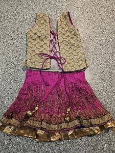 GYPSY COSTUME for Infant/Toddler Purple/Gold Well Made - Picture 1 of 20