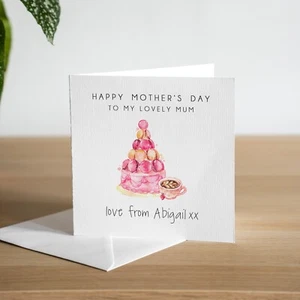 Pastel personalizado para el día de las madres mamá mamá té de la tarde madres regalos del día - Imagen 1 de 3