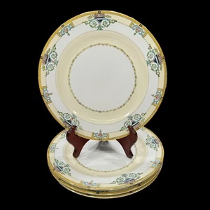 Set of 4 Noritake Morimura "Minaret" 9 7/8" Dinner Plates Japan M Wreath Japan - Picture 1 of 8