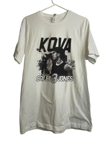Xavier Musketeers Basketball Colby Jones Kova T Shirt #3 Size Large L White Cover