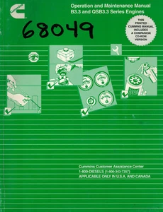 Cummins Operation Maintenance Manual B3.3 and QSB3.3 Series Engines 2006 w/ CD  - Picture 1 of 4