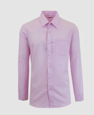 $89 Galaxy By Harvic Men's Pink Slim-Fit Button-Down Dress Shirt Size M - Image 1 of 2