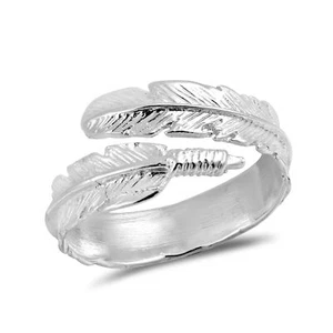Anillo de plata esterlina 0,925 abrazo espiritual envoltura de plumas-9 - Imagen 1 de 5
