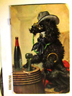 poodle with hat. pince nez -wine- cgarette-walking stick--Arthur Theile-1909