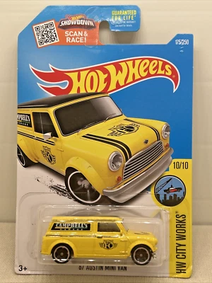 Hot Wheels HW City Works винтажный желтый 67-дюймовый мини-фургон Austin новый из старых запасов 2015 запечатанный - Изображение 1 из 4
