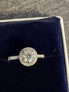 14k White Gold Engagement Ring 1.21 tcw. D VS1 GIA Certified - Picture 1 of 10