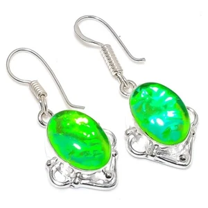 Triplet Opal  Gemstone Handmade925 Sterling Silver Jewelry Earring Size 1.60" - Picture 1 of 1