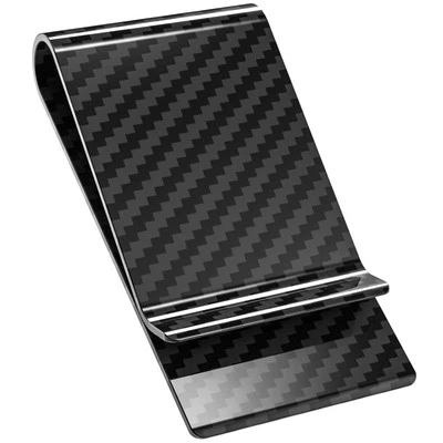 Travelambo Carbon Fiber Money Clip Front Pocket Wallet Minimalist Wallet Slim... - Image 1 of 4