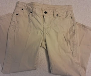 Pantalones de mezclilla Talbots Petites para mujer 8P blancos marfil pierna recta firma tobillo - Imagen 1 de 11