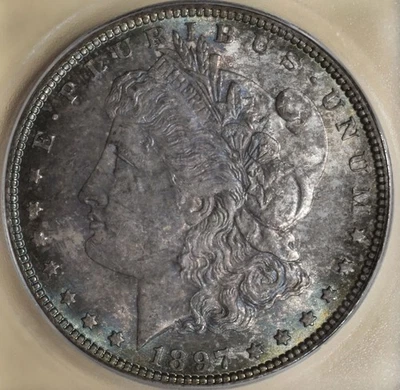 1897-P  Morgan Silver Dollar ICG MS66 Fully Toned! - Image 1 of 4