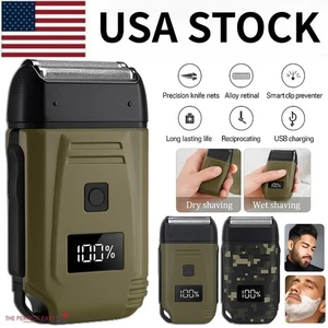 Men's USB Electric Shaver Trimmer Razor Hair Beard Shaving Machine Rechargeable - Foto 1 di 18
