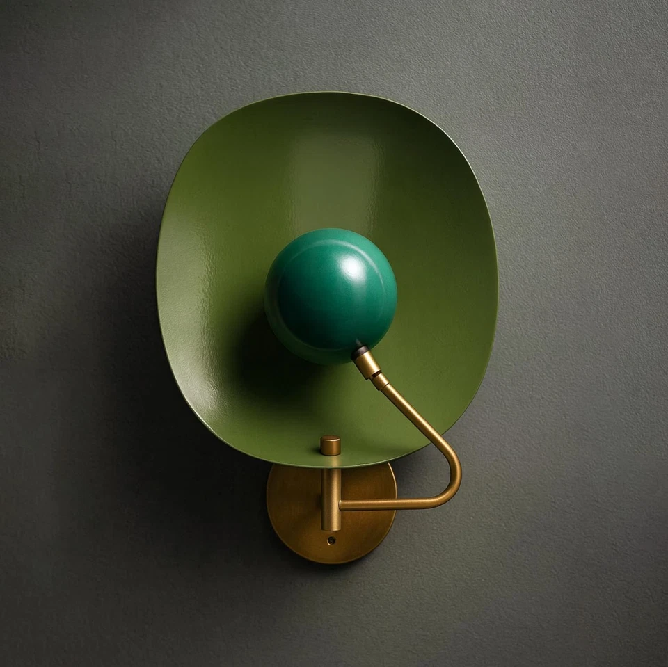STILNOVO Mid-Century Modern Brass Wall Sconce – Adjustable Singl Wall Lamp Christmas Gift
