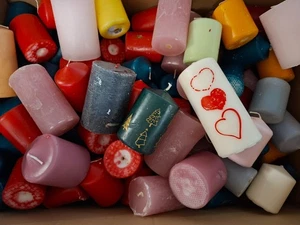 20 KG Kerzen Kerzenstumpen B Ware Kerzenwachs Reste Bunt Paraffin kerzen - Bild 1 von 1