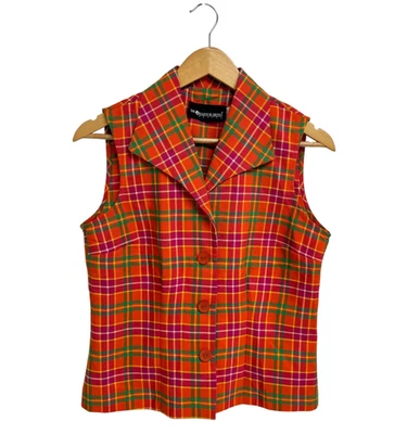 Sag Harbor Dress Petite women's plaid sleeveless short size 8P - Image 1 of 4