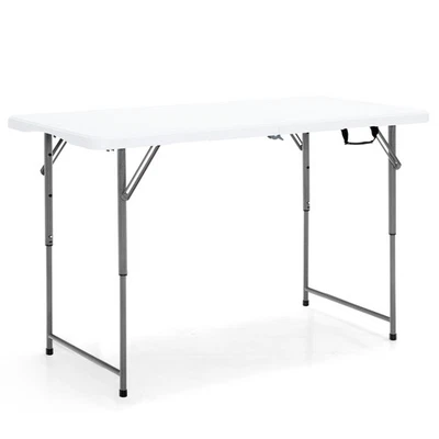Lightweight Picnic Table Folding Dinning Table w/ HDPE Tabletop & Steel Tubes - Image 1 of 4