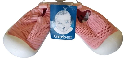 Gerber Baby Girl Shoes 3–6M Pink Slip-On Sneakers Crib Shoes NWT Gift - Image 1 of 4