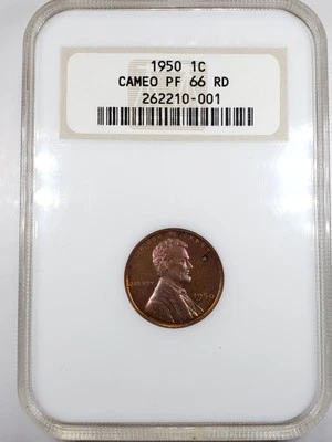 1950 Lincoln Cent /Penny NGC PF 66 RD CAMEO - Image 1 of 4